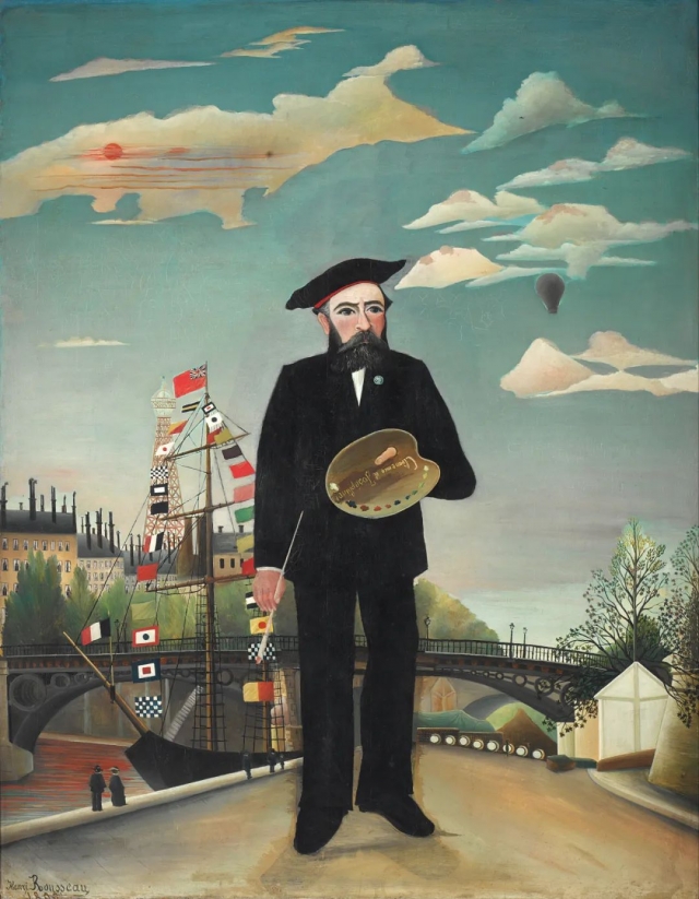 在西方艺术史上,法国画家亨利·卢梭(henri rousseau,1844-1910)常被